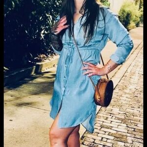 Denim Drawstring Dress